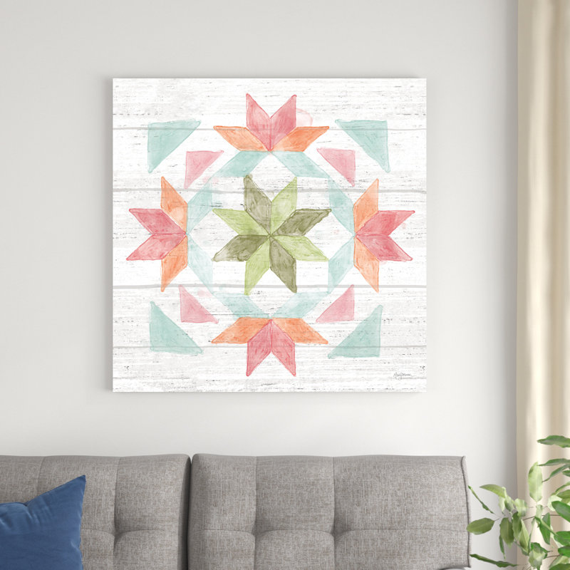 «Pastel Flower Market» par Mary Urban - peinture sur toile tendue, H 36 po x l 36 po