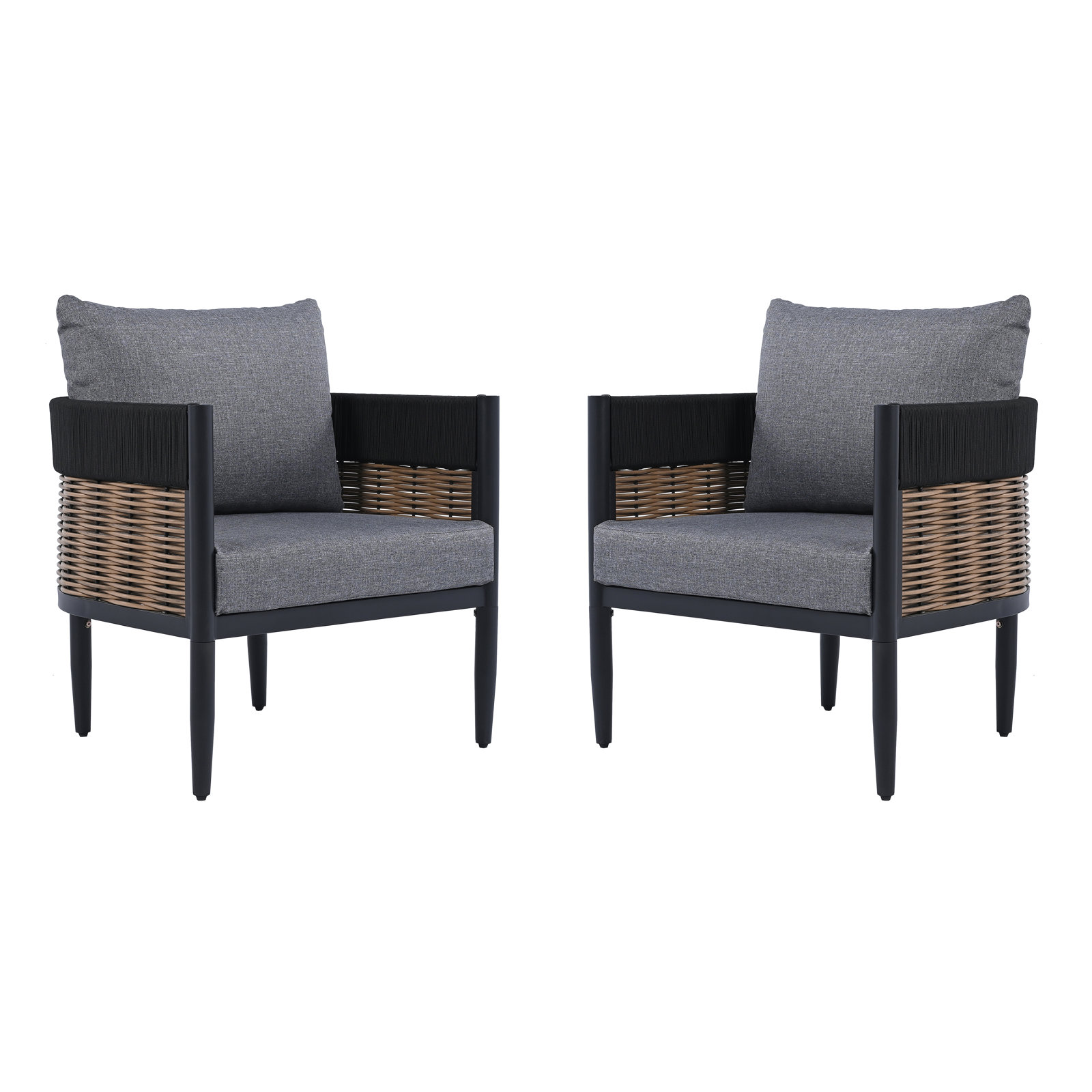 Corrente Chair Set Of 2, Gray