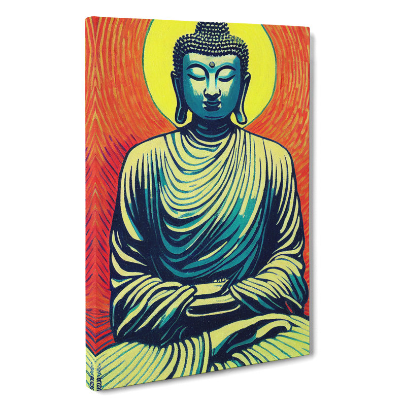 Buddha And The Sun - Wrapped Canvas, 60cm H x 40cm W x 3cm D