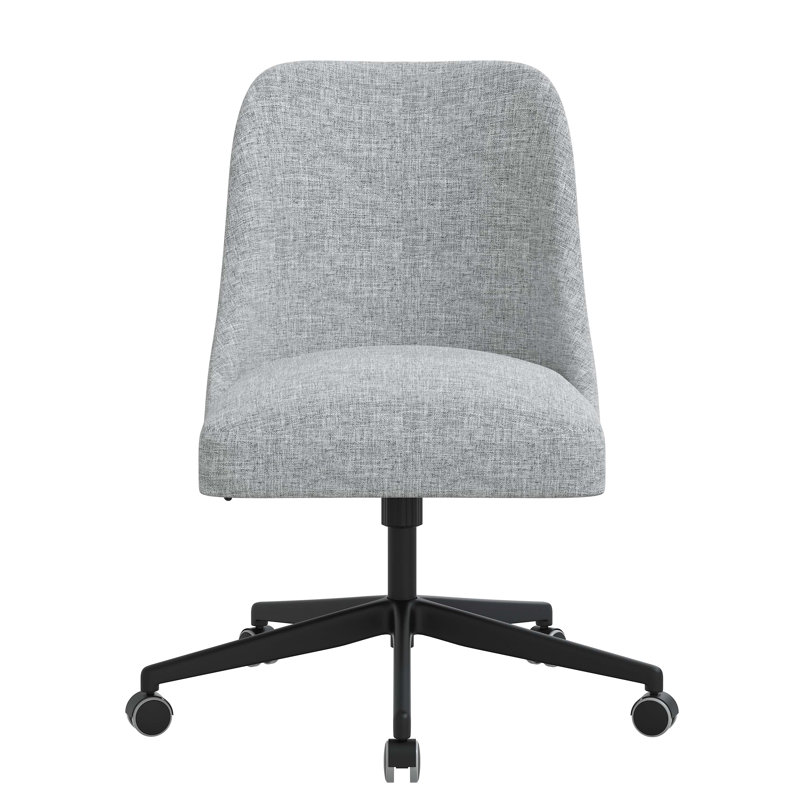 Chaise de bureau Acosta, Lin texturé pierre ponce Zuma