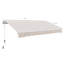 Toile de terrasse 8 po x 7 pi avec auvent rétractable extérieur et manuel pour terrasse, beige