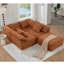 Canapé modulaire en forme de L Boneless de 142 po, sans assemblage, canapé 5 pièces, canapé-lit convertible, canapé entièrement compressé, fauteuils combinés, 5 sièges et repose-pieds, chenille-1053492996