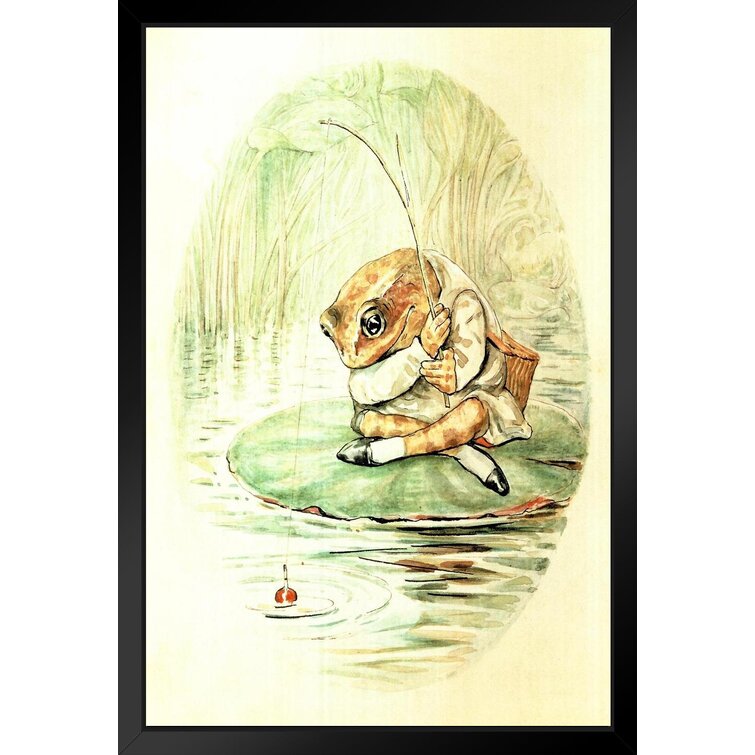 Beatrix Potter The Tale Of Jeremy Fisher British Childrens Book  Illustrations Frog Toad Fishing Vintage Illustration Baby Kids Room Cool  Wall Decor Art Print Poster 12x18 - Poster Foundry