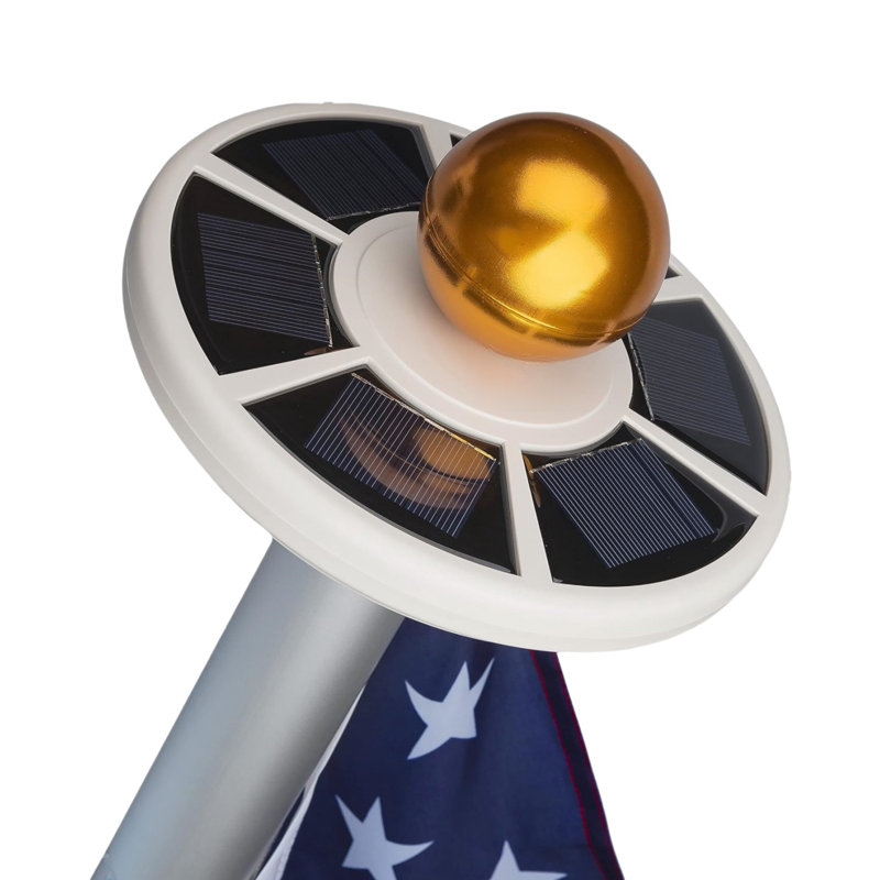 1300 lumens 26 lumières de drapeau à DEL alimentées à l'énergie solaire automatique 12 heures et plus