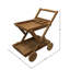 Chariot-bar en teck, naturel