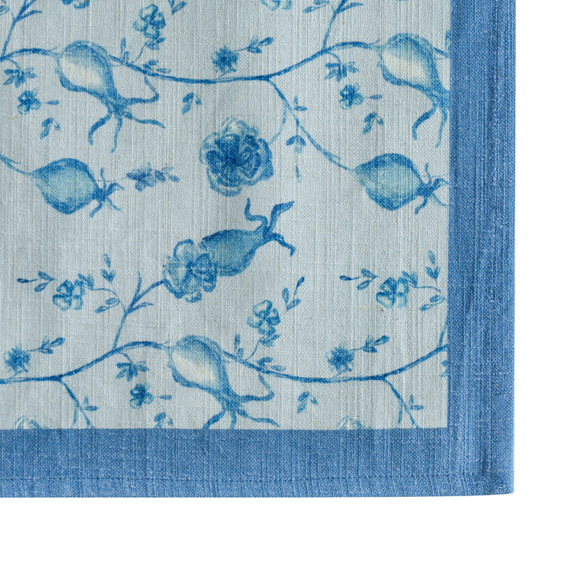 Serviettes de table Dolce bleu bébé en coton naturel (lot de 4)