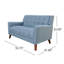 Petit canapé convertible moderne avec causeuse à accoudoirs carrés de 31,5 po Greenmont-32043002