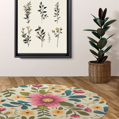 Tapis tressé Blooming Spring Meadow