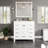 Ethyn 36"W x 18"D Bathroom Vanity with White Carrara Countertop and Undermount Porcelain Sink-253830821-253831058-197781564