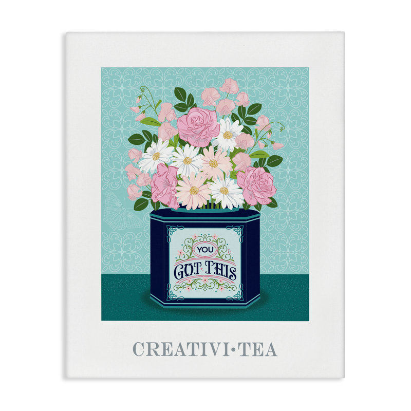 Créatif avec toile Encourageant le message, design par Lara Beeston, H 48 po x l 36 po