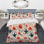 Ensemble de housse de couette à motif floral élégant rouge III-2138191187