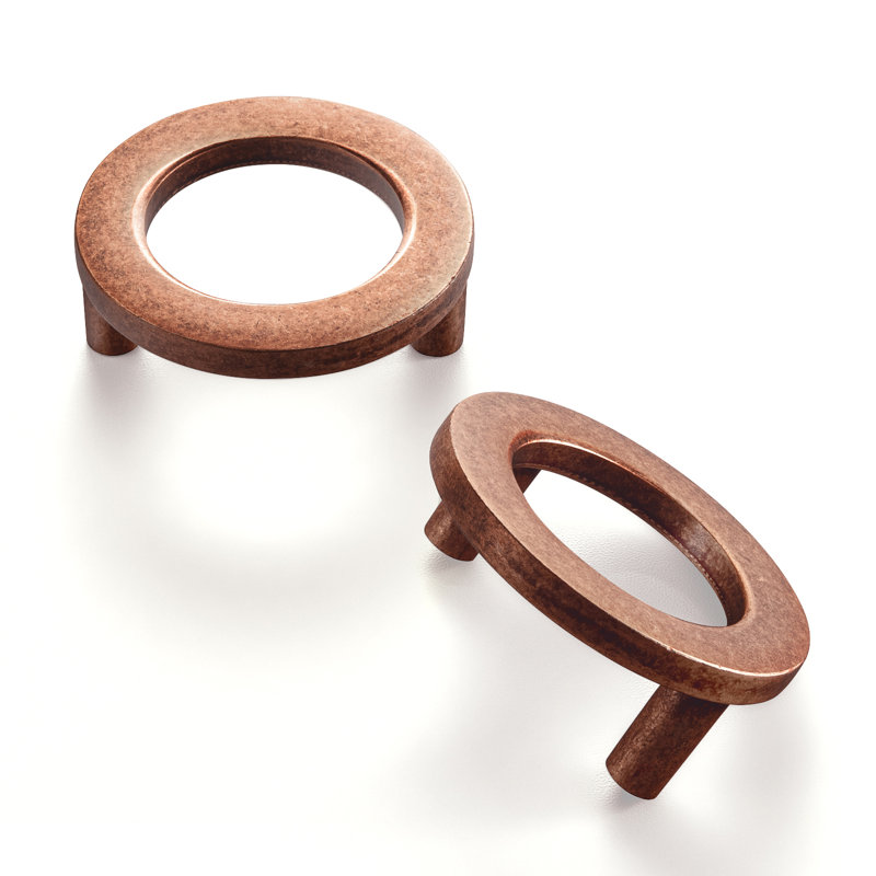 Paquet multiple de boutons circulaires, 2.3", Cuivre antique