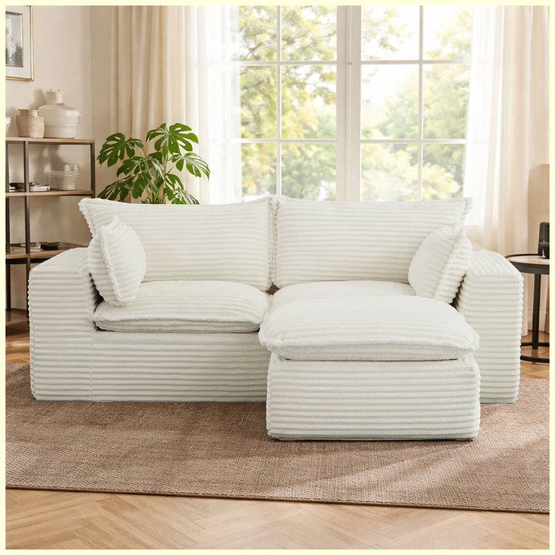 Canapé modulaire rembourré Corduroy