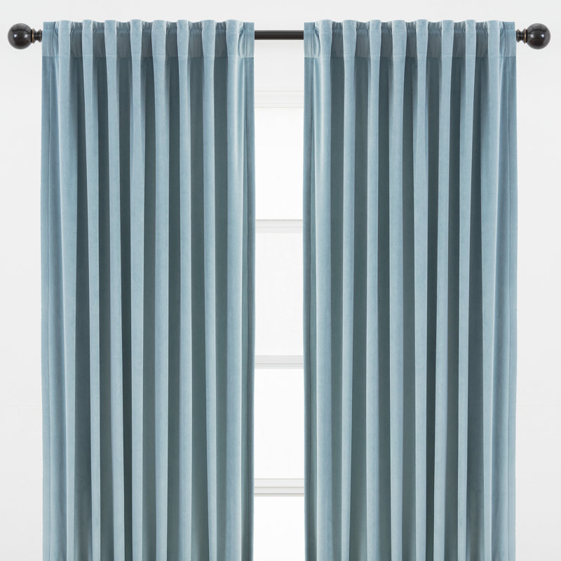 Paire de rideaux obscurcissant Hlever, L 52 po x L 84 po, Bleu ardoise