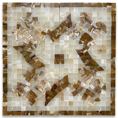 Carreau de mosaïque en marbre baroque pour mur et plancher 4,7 po x 4,7 po