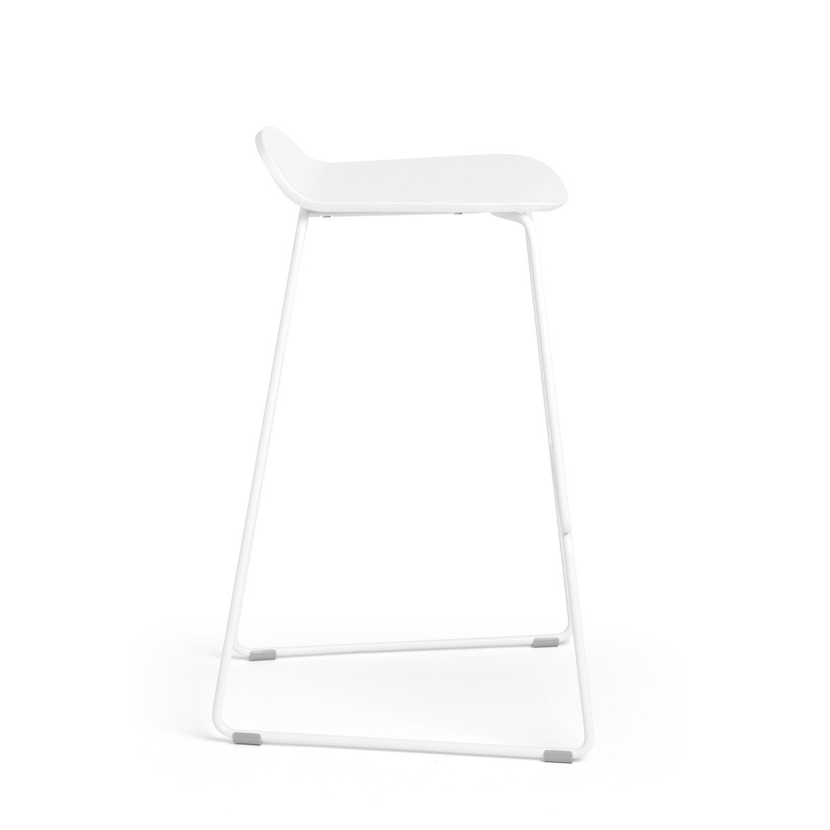 Upbeat Counter Stool with Metal Frame, White