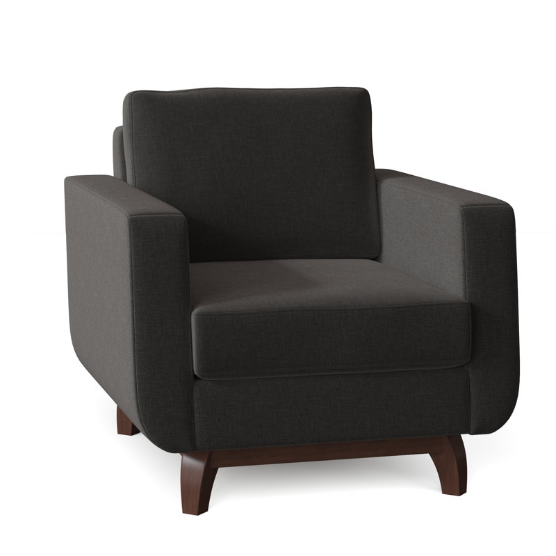 Fauteuil de 35 po de large Loy, Bennett gris anthracite performance