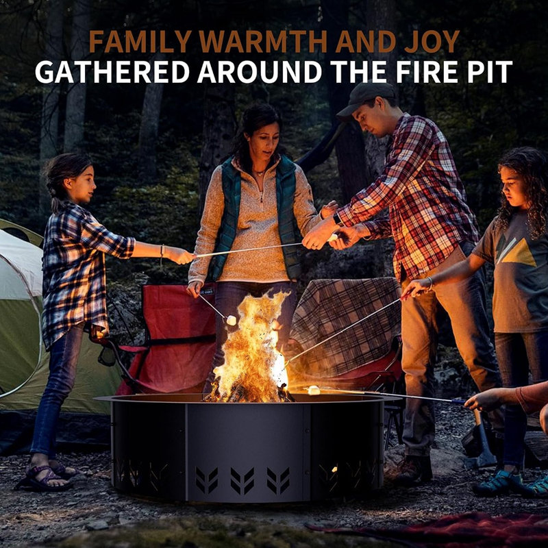 Round Wood Burning Fire Pit