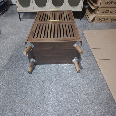 Shoe Cabinet, Modern, Flip Drawer, 23.6-Inch Walnut, Medieval Independent, Fence With 2 Drawers