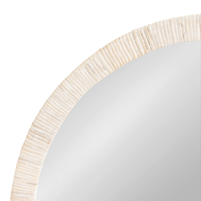 Cassilis Engineered Wood Flat Mirror, Natural White Wood