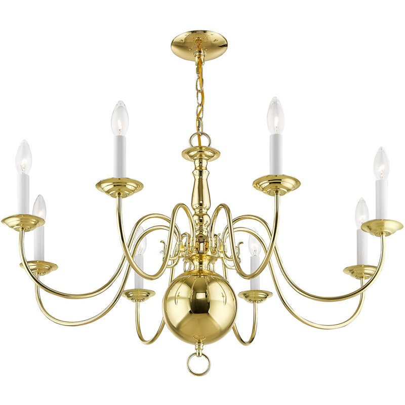 Lustre classique à 8 lumières DEL de style bougie