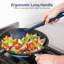 Cuillères en silicone résistantes à la chaleur de 600 ° F: cuillère de cuisine solide et rainurée U-Taste 13,3 po, long ustensile en caoutchouc antiadhésif, robuste pour mélanger, servir, remuer, égoutter (bleu minuit, 2 pièces)-131284969