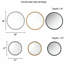 Miroir mural rond 36 po