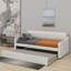 Lit de jour simple rembourré avec conception de chargement USB et lit gigogne-421394533