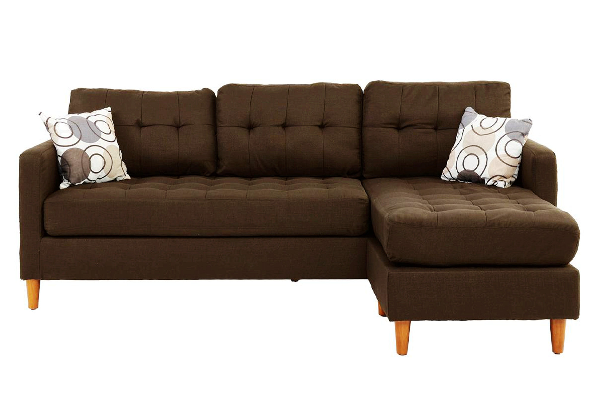 Sectional sofas clearance with pillow backs