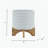 8" TEXTURED PLANTER W/ STAND, WHITE