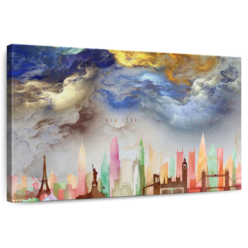 Sireci Dream Cities, 26" H x 39" W