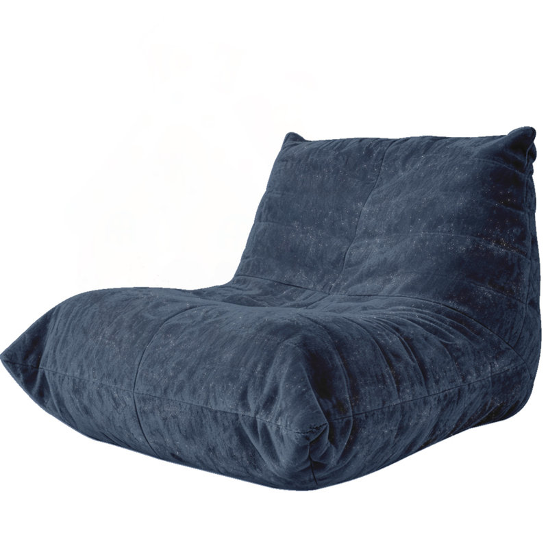 Fauteuil à billes ergonomique avec support pour le corps à 5 positions, Flanelle bleue, Bleu
