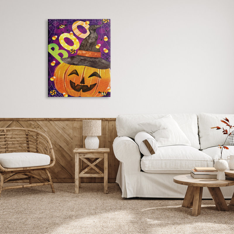 «Boo Jack-o-Lantern Halloween Candy on Canvas», impression, H 40 po x l 30 po x P 1,5 po