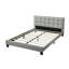 Mobilier de chambre à coucher contemporain avec tête de lit plateforme capitonnée en polyfibre 1pc