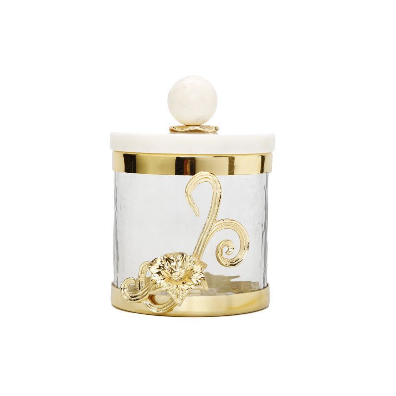 Glass Jar, 4" H x 4" W x 4" D