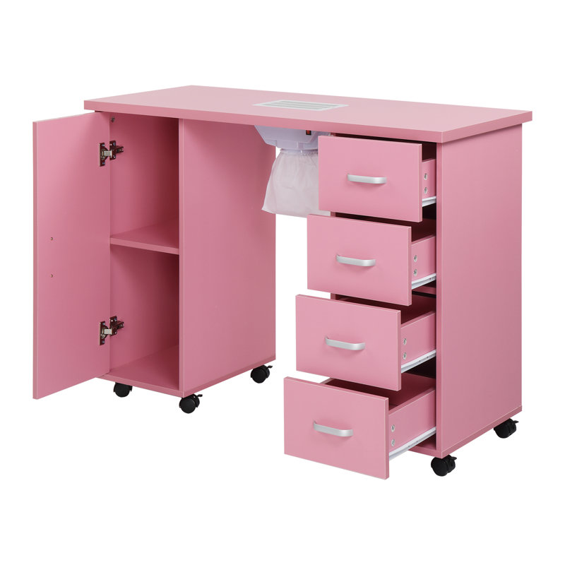 Table de manucure Amberle, Rose