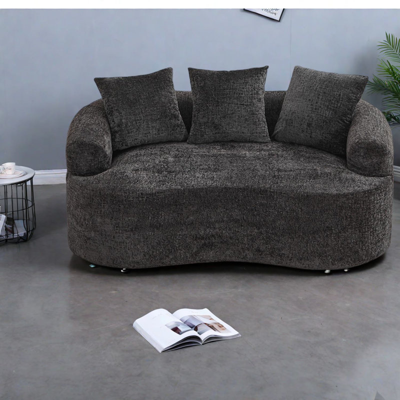 Durable Chenille Small Sofas, No Assembly Needed, Modern Design