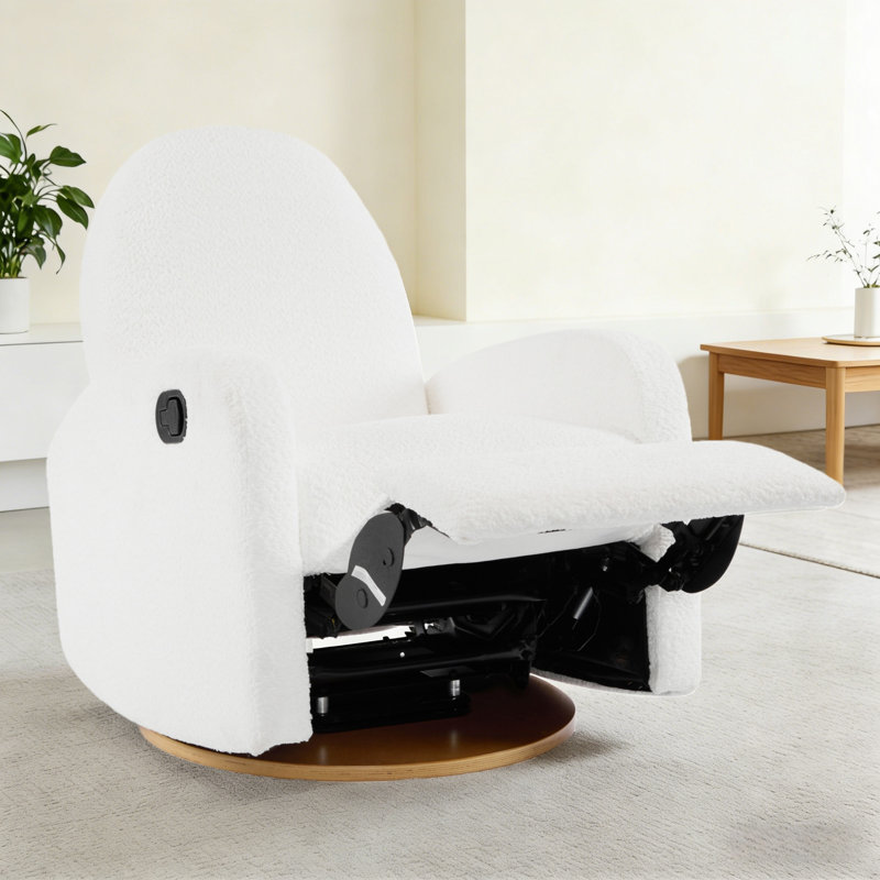 360 Swivel and Glider Recliner Chair-Beige, Beige