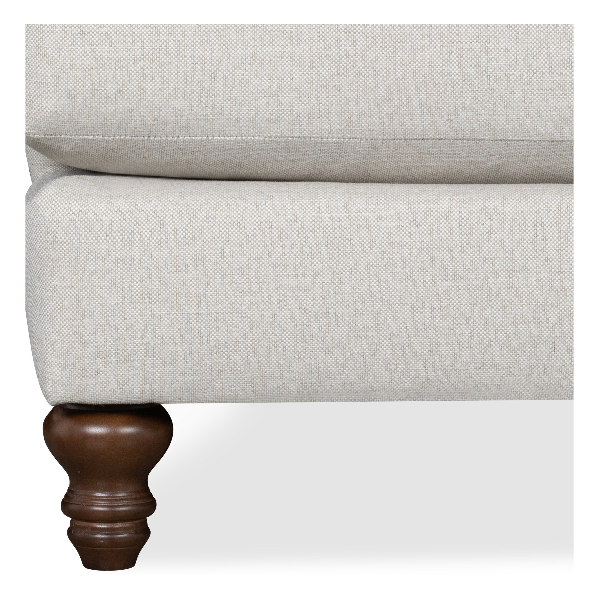 Walters 88'' Recessed Arm Sofa, Macarena Light Gray Canvas