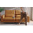Pearman 87.5"W Retro Industrial Faux Leather Couch with Adjustable Backrest and Lumbar Cushion-107231543