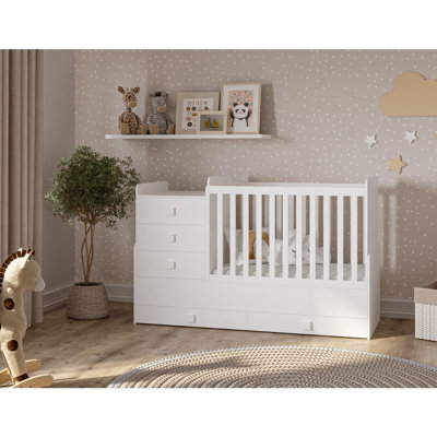Aerie 3 -in-1 Convertible Cot and Changer
