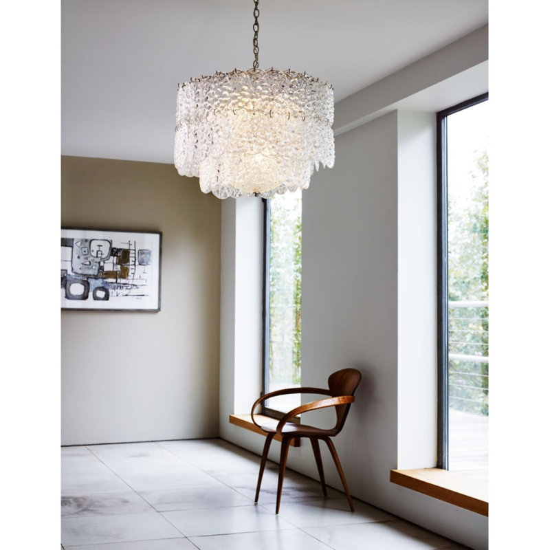 Lustre suspendu en verre Light Valere, Bronze, Cognac, H 11 po x l 16 po x P 16 po