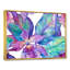 Turquoise et orchidée mauve - peinture sur toile-67232662-67232683