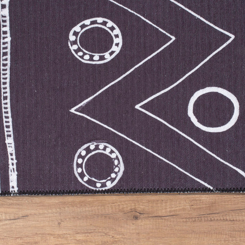 Tapis luxueux lavable à la machine, 4,9 x 7,5 pieds, 100% polyester, 1850 g / m², hauteur des poils: 0,2 pouce | Envers écologique en polyester recyclé | Parfait pour le salon et la chambre à coucher, conception douce et durable