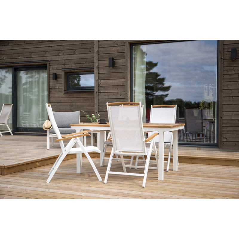 Navya Patio Dining Armchair, White