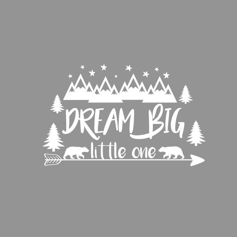 Décalcomanie murale big little rêve, Blanc