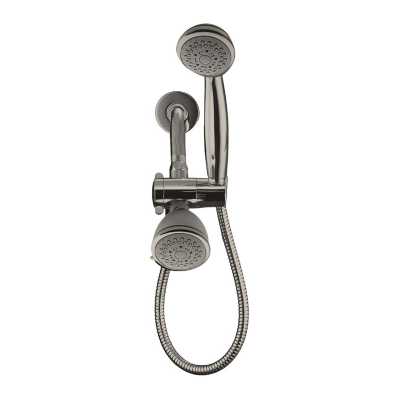 Pomme de douche réglable complète, Nickel brossé