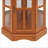 Cabinets | Corner Curio Display Cabinet, 5 Tempered Glass Shelves, Built-in Lighting, Oak Finish, 70.5"H | Traditional | MDF-1360537833