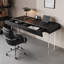 Black+Clear Rectangular Manufactured Wood+Acrylic desks-107397906