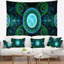 Tapisserie art abstract blue blue psychédélique relaxing-28495643